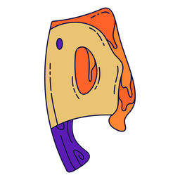 Letra de halloween colorido p Desenho PNG