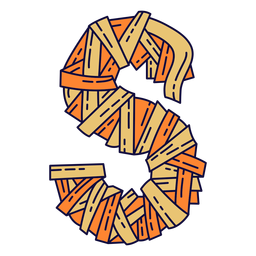 Colorful halloween letter s PNG Design