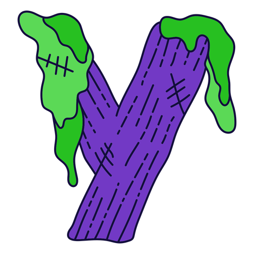 Colorful halloween letter y PNG Design