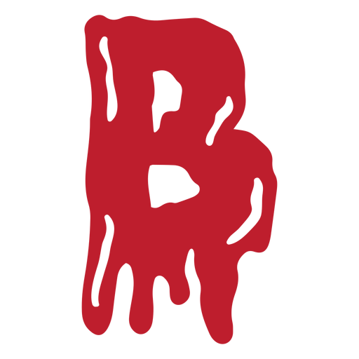 Halloween bloody letter b PNG Design