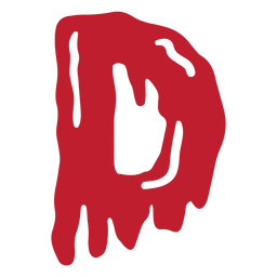 Halloween letra sangrienta d Diseño PNG