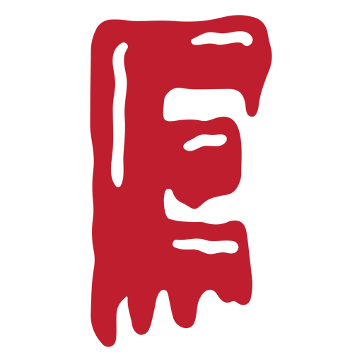 Halloween bloody letter e PNG Design