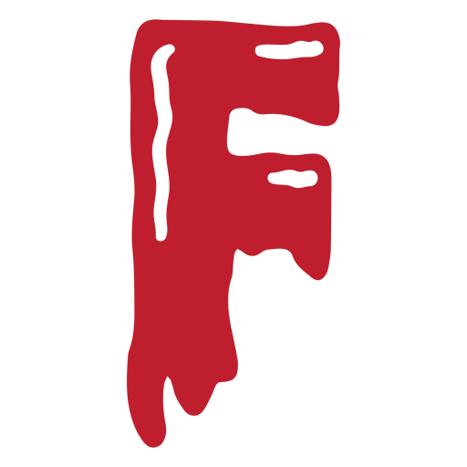 Halloween bloody letter f PNG Design