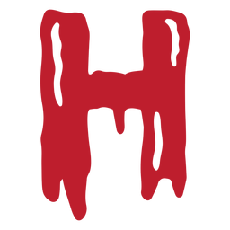 Halloween blutiger Buchstabe h PNG-Design