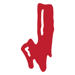 Sangrienta de Halloween letra j Diseño PNG