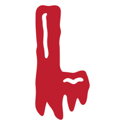 Halloween Bloody Letter L PNG & SVG Design For T-Shirts