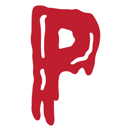 Halloween bloody letter p