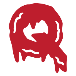 Letra sangrenta de Halloween q Desenho PNG