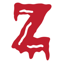 Sangrienta de Halloween letra z Diseño PNG