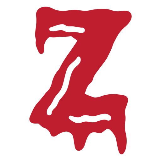Halloween bloody letter z PNG Design