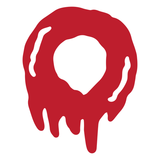 Halloween bloody number 0 PNG Design