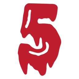 Halloween sangriento número 5 Diseño PNG