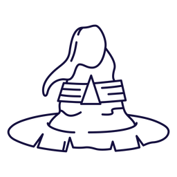 Carta de Halloween um acidente vascular cerebral Desenho PNG
