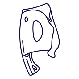 Traço de letra p de Halloween Desenho PNG