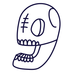 Halloween Nummer 9 Strich PNG-Design