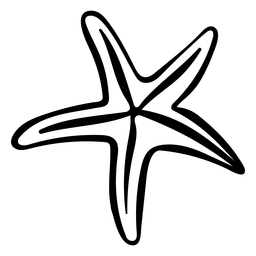 Seestern Seestern Schlaganfall PNG-Design