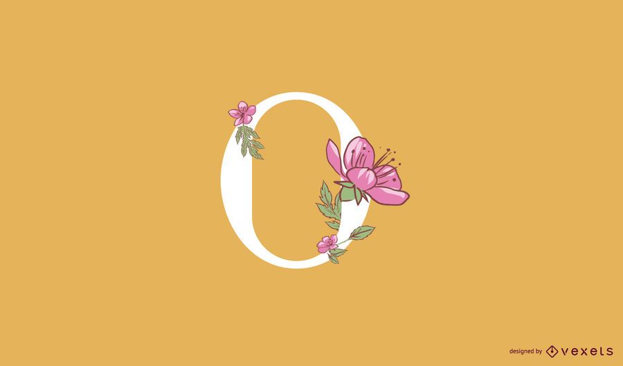 Floral letter o logo template Floral letter o logo template
