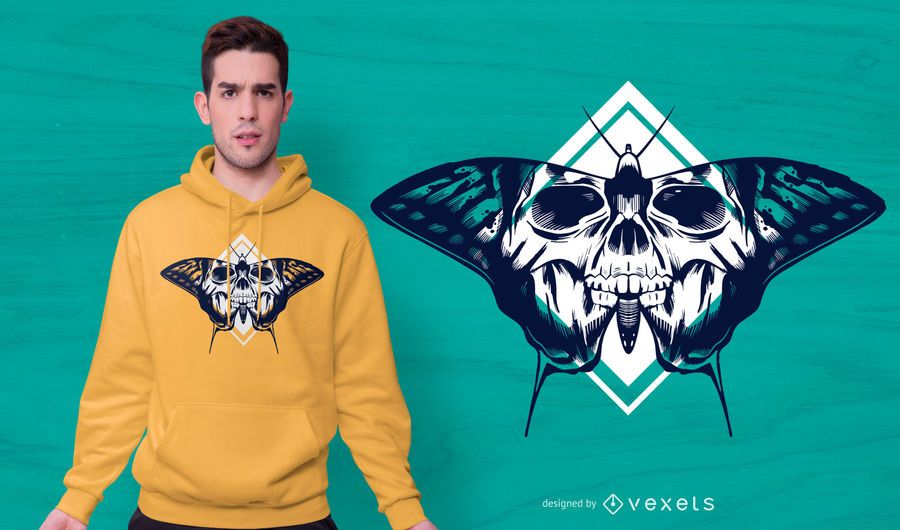 Butterfly skull t-shirt design Butterfly skull t-shirt design