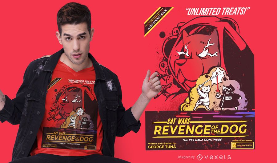 Cat wars revenge t-shirt design Cat wars revenge t-shirt design
