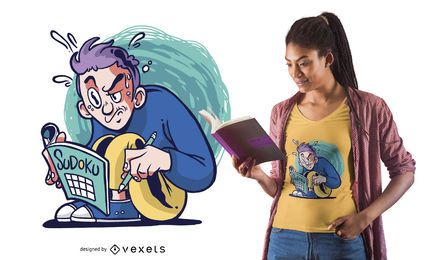 Diseño de camiseta de chico Sudoku