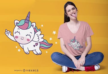 Cute Flying Unicorn T-shirt Design Cute Flying Unicorn T-shirt Design