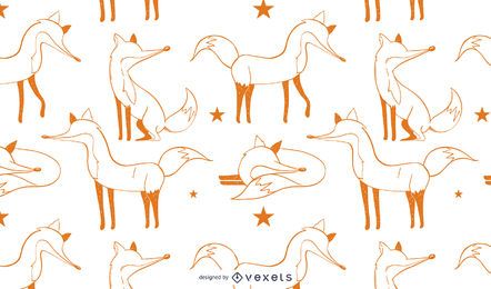 Fox Illustration Pattern Design Fox Illustration Pattern Design