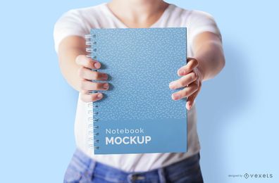 Maqueta de modelo de portada de cuaderno