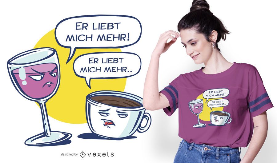 Design alemão do t-shirt das citações do vinho engra Design alemão do t-shirt das citações do vinho engra