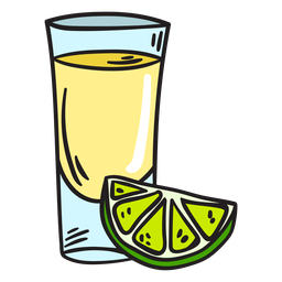 Ilustração de tequila de bebida alcoólica