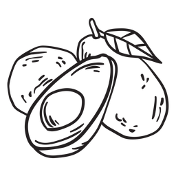 Golpe de fruta de aguacate Diseño PNG