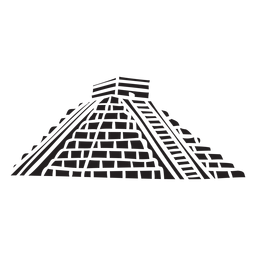Silueta del templo azteca