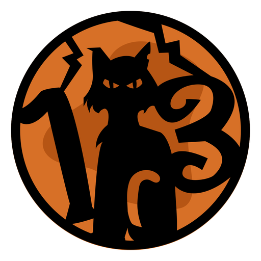 Black cat papercut illustration PNG Design