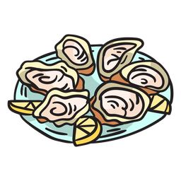 Bluff Austern Illustration PNG-Design
