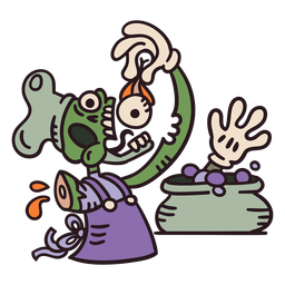Farbkarikatur Halloween Illustration PNG-Design
