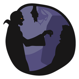Ilustración de vampiro de Drácula papercut Diseño PNG