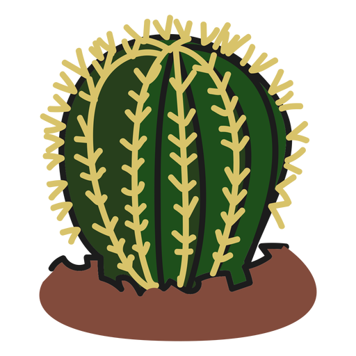 Fat cactus plant illustration
