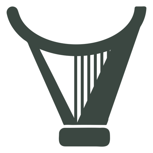 ?cone de silhueta de harpa plana Desenho PNG