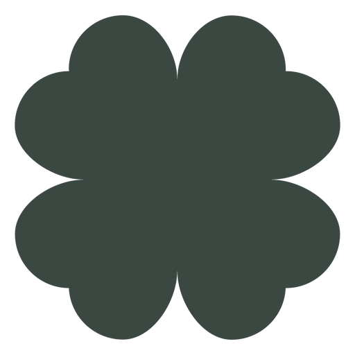 Four leaf clover silhouette PNG Design