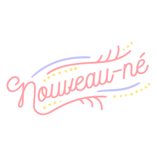 French newborn lettering PNG Design