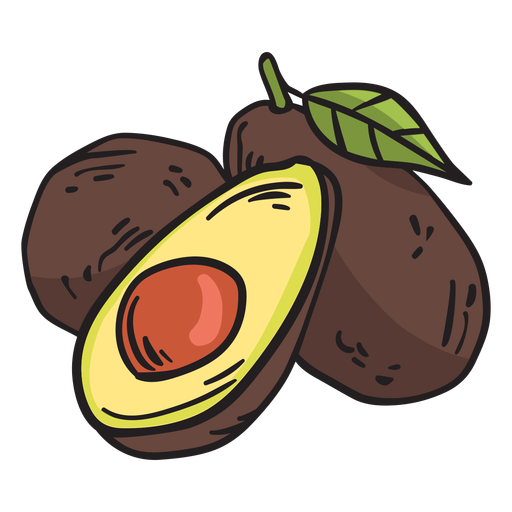 Fruit avocado mexico illustration PNG Design