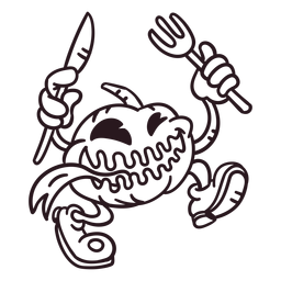 Desenho de abóbora de Halloween Desenho PNG