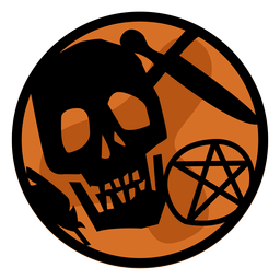Halloween skull papercut PNG Design