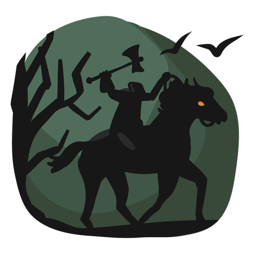 Headless Horseman Halloween Papercut Transparent Png And Svg Vector File