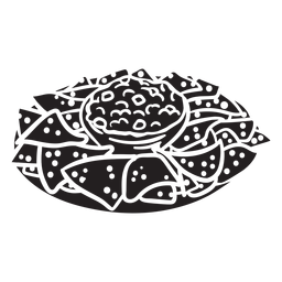 Ilustración de silueta de salsa de nacho Diseño PNG