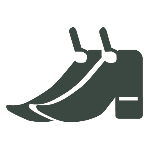 Ícone de silhueta de par de sapatos Desenho PNG