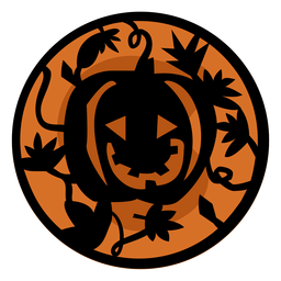 Ilustração de laranja e abóbora cortada em papel Desenho PNG