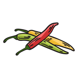 Ilustração de pimentão vermelho verde amarelo Desenho PNG
