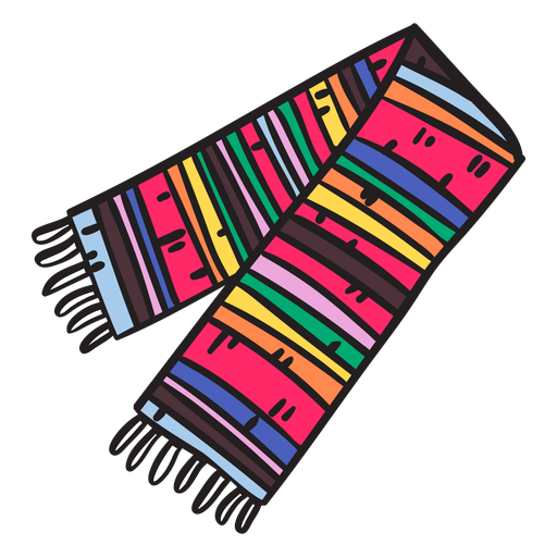 Serape scarf mexico illustration