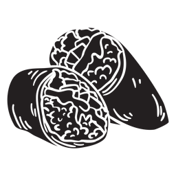 Mexikanische Illustration des Schattenbildnahrungsmittelburritos PNG-Design