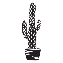 Ilustración de cactus de cactus de planta de silueta Diseño PNG